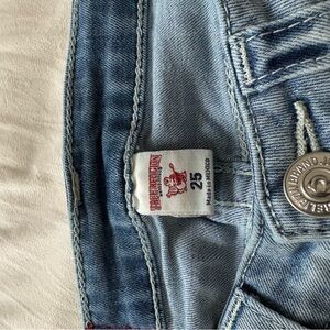 True Religion Pale Blue Light Wash Denim Jeans